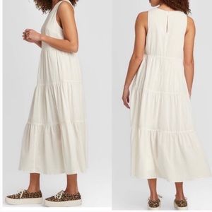 White Tiered Maxi Dress